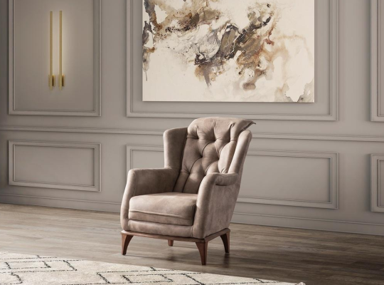 Chesterfield Robuuste 2x Stoffauteuil Luxueuze 1-zits Moderne meubels