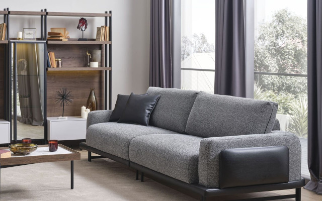 Designer bankstel woonkamer houten meubels 3-zits fauteuil salontafels