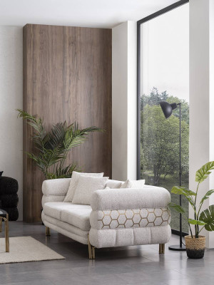 Witte driezits luxe 3-zits woonkamer designer zitmeubels bankstellen