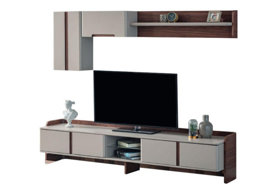 Witte woonkamer wand Luxe meubels RTV lage tv-kasten planken dressoir