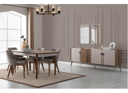 Edel eetkamerset Luxe eetkamerset Designer tafel Spiegel Stoelen