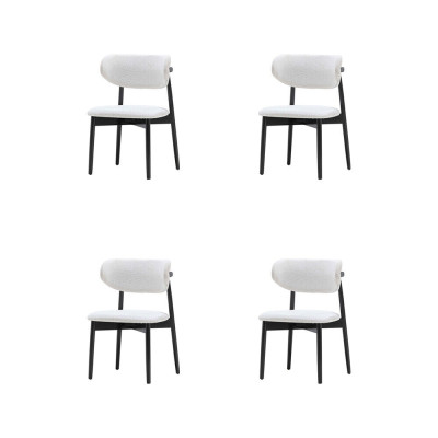Eetkamerstoelen Wit-Zwarte Stoelenset Designer Armstoelen