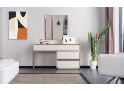 Witte make-uptafel Designer make-uptafel Slaapkamer Stevige tafel