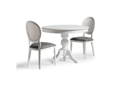 Houten set eetgroep eetkamer eettafel stoelen 5-delig Wit Eethoek