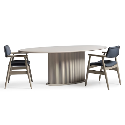 Luxe eetgroep Complete eetkamer Eettafel Stoelen 7-delig Beige Eethoek 