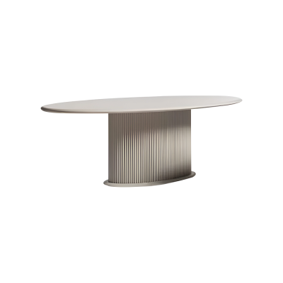 Luxe eetgroep Complete eetkamer Eettafel Stoelen 7-delig Beige Eethoek 