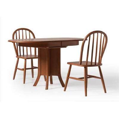 Garnituur Eetgroep Hout Eetkamer Eettafel Stoelen 5-delig Bruin Eethoek