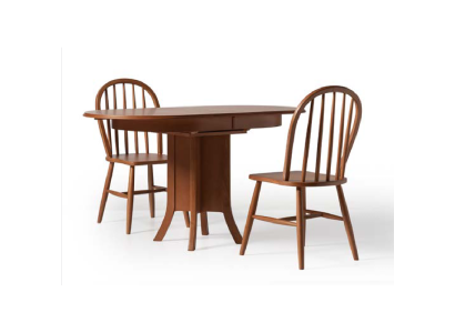 Garnituur Eetgroep Hout Eetkamer Eettafel Stoelen 5-delig Bruin Eethoek