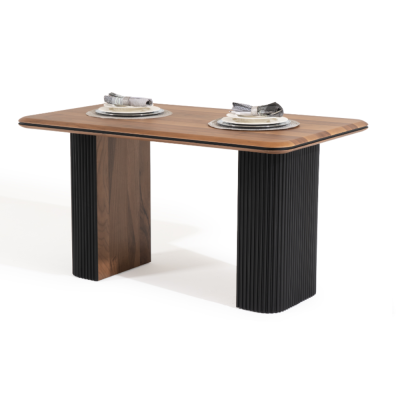 Klassieke set eetkamer eetkamertafel stoelen 3-delig bruin