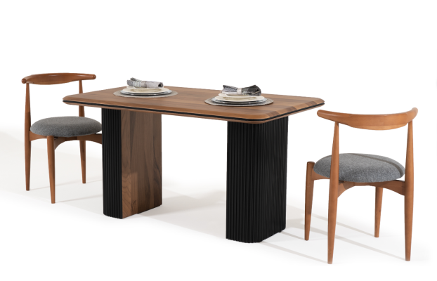 Houten eettafel Eettafel Eettafel 140 cm Tafel Hout Bruin Eetkamer
