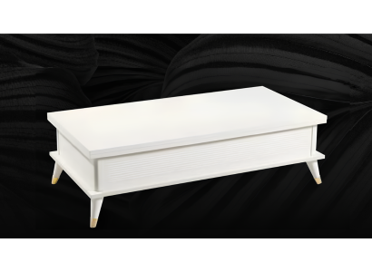 Witte salontafel koffietafel Uitschuifbare eettafel Tafel Hout Bruin