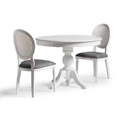 Eetkamerstoelen Groep Beklede Stoelen Keukenstoelen Set 2-delig Wit Hout