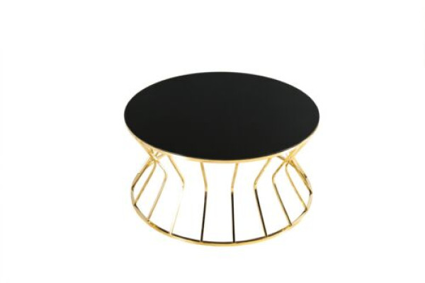 Moderne salontafel bijzettafel koffietafel goud tafel glas