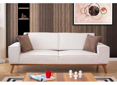Witte woonkamerset Stijlvolle 3-zits designer fauteuil 2-delige set