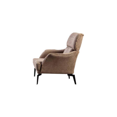 Beige woonkamer stoffen bank Luxe fauteuil 3-zitsbank 1-zitsbank 2 stuks