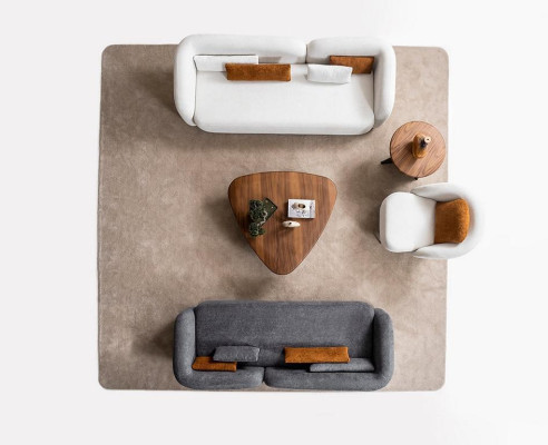 Sofaset x2 3-zits banken 1-zits Modern Compleet Set Gestoffeerde Garnituur