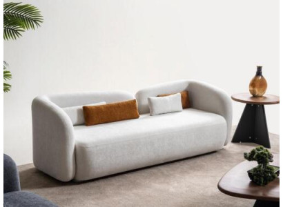 Modern Design Gestoffeerd Wit Zitbank 3-Zits Bank Banken Stof Textiel