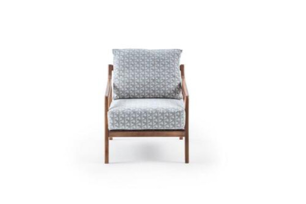Woonkamer Wit houten frame Fauteuil Roubster stof Stijlvolle eenzitter  Woonkamer Wit houten frame Fauteuil Roubster stof Stijlvolle eenzitter