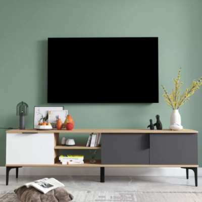 Lowboard RTV TV-stand Modern Design Rechthoekig Hout Materiaal Luxe Ontwerp