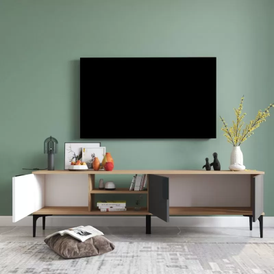 Lowboard RTV TV-stand Modern Design Rechthoekig Hout Materiaal Luxe Ontwerp