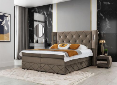 2x Nachtkastjes Slaapkamer Compleet 3-delig Luxe Bed Modern Inrichting Hout