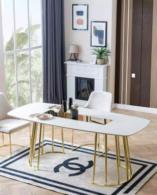 Eettafel Luxe houten keukentafel Eettafel nieuw Stijl Modern wit