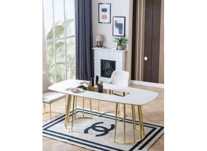 Eettafel Luxe houten keukentafel Eettafel nieuw Stijl Modern wit