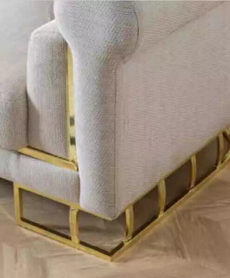 Bankstel 3-zits Stof Woonkamer Ontwerp Modern Nieuw Luxe Wit