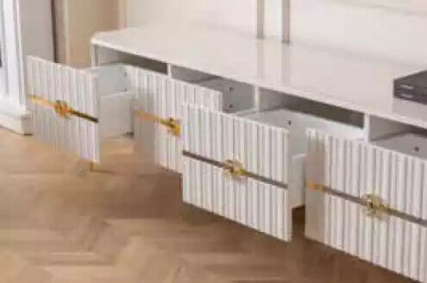 Woonkamer tv-standaard meubels rtv televisie stijl Modern Wit Luxe Hout  Woonkamer tv-stand meubels rtv televisie stijl Modern Wit Luxe Hout