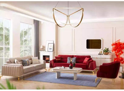 Sofaset 331 Set Woonkamerset Design Modern 3-delig nieuw