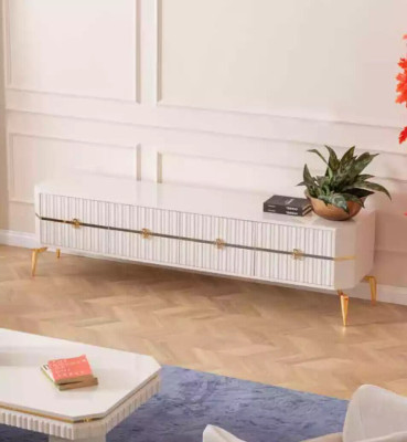 Salontafel dressoir 2-delig woonkamermeubels tafel lowboard nieuw wit