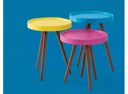 Bijzettafel 3x bruin Woonkamer meubels Materiaal Hout Design nieuw