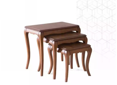 Bijzettafel 3x bruin Woonkamer meubilair Materiaal Roestvrij staal Design nieuw