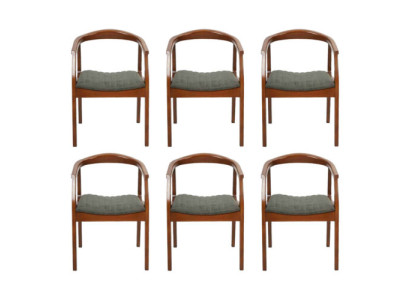 Stoel Bruin Design Woonkamer Eetkamer Hout 6x Stoelen Bekleding Nieuw