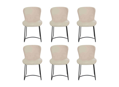 Eetkamerstoel Wit 6x Stoelen Eetkamer Modern Stoelen Metaal Ontwerp