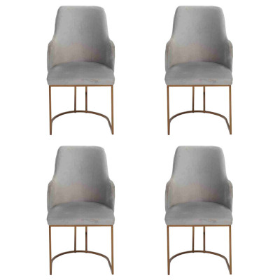 Moderne grijze eetkamerstoelen stijlvolle keukenstoelen Luxe Design 4x stoelen nieuw