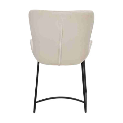 Eetkamerstoel 4x Stoelen Eetkamer Modern Stoelen Metaal Ontwerp Wit