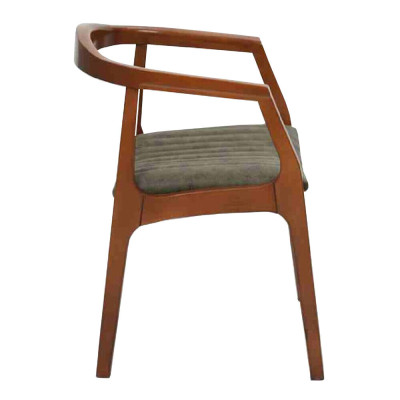 Stoel Bruin Design Woonkamer Eetkamer Hout 2x Stoelen Bekleed met Armleuning