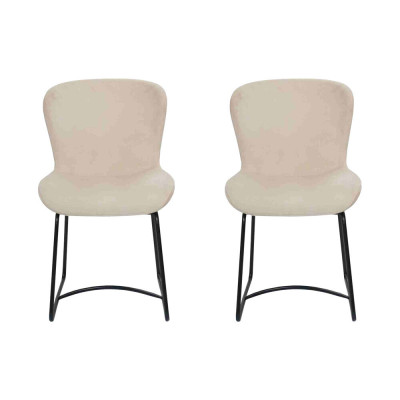Eetkamerstoel 2x Stoelen Eetkamer Modern Stoelen Metaal Ontwerp Wit nieuw