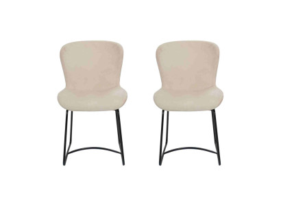 Eetkamerstoel 2x Stoelen Eetkamer Modern Stoelen Metaal Ontwerp Wit nieuw