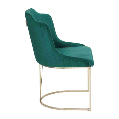 Ontwerper Groene eetkamerstoel Luxe éénpersoons Modern eetkamermeubilair