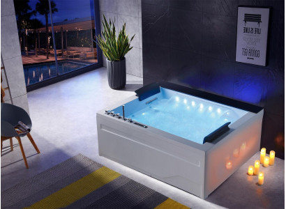 Whirlpool bad voor 2 personen met ledverlichting en hydrotherapie