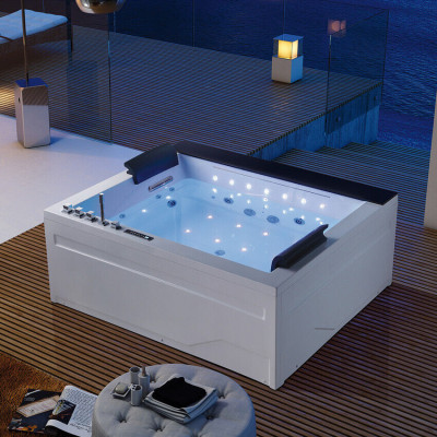 Whirlpool bad voor 2 personen met ledverlichting en hydrotherapie