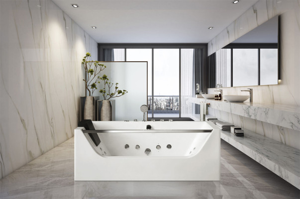 Bad Whirlpool Badkuip Bubbelbad Massagestralen Wellness Comfort