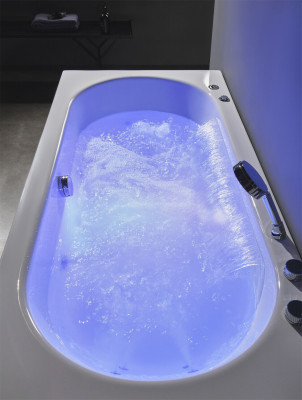 Luxe bad whirlpool bubbelmassage jets ligbad whirlpool LED