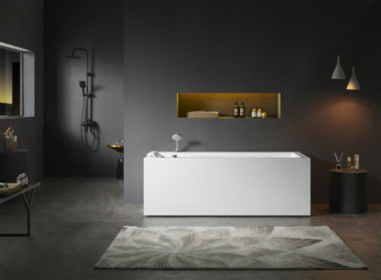 Luxe binnenspa badkuip whirlpool thuisspa wit bad ontspannen