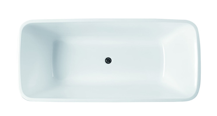 Badkamer bad acrylbad wit vrijstaand ligbad eigentijds