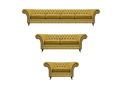 Stoffen bankstel Chesterfield woonkamer luxe inrichting volledige sofa set.