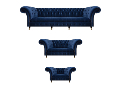 Woonkamerset 3-delig Chesterfield Blauw Textiel Luxe Bankstellen Design Inrichting --> Woonkamerset 3-delig Chesterfield Blauw Textiel Luxe Bankstellen Ontwerp Inrichting