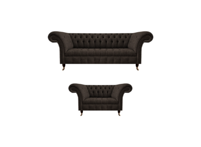 Ontwerper Complete luxe bankstellen Gestoffeerde bankontwerper Complete Chesterfield